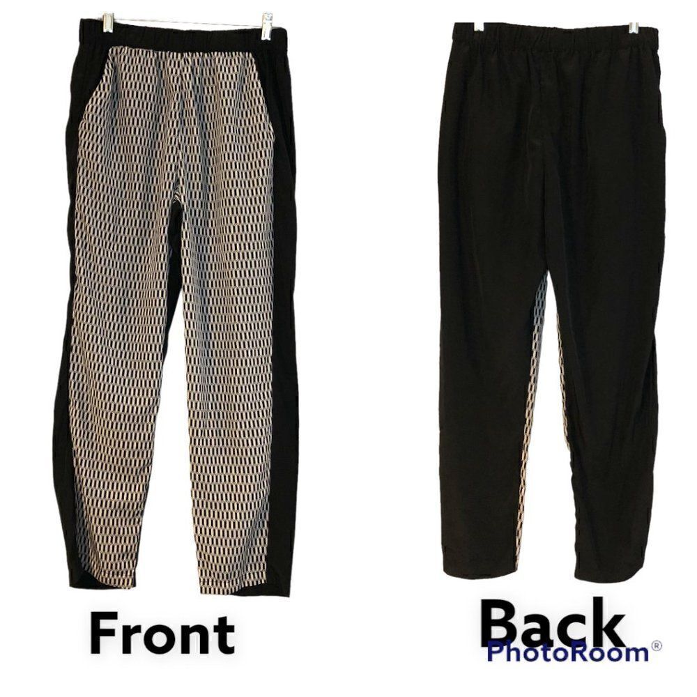 Nicole Miller Geometric Black and White Pants in Size M